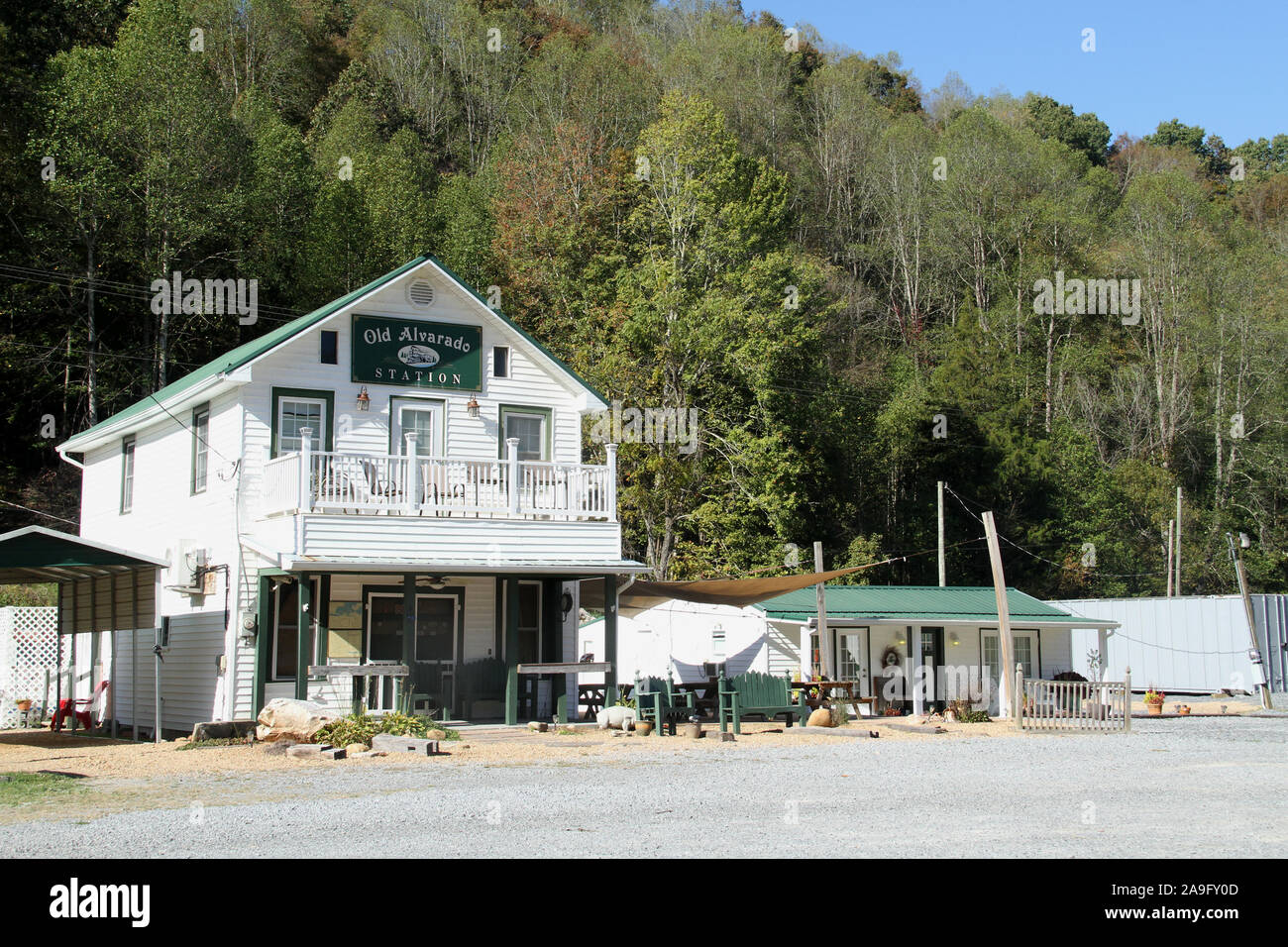 The Old Alvarado Station along the Virginia Creeper Trail in Virginia