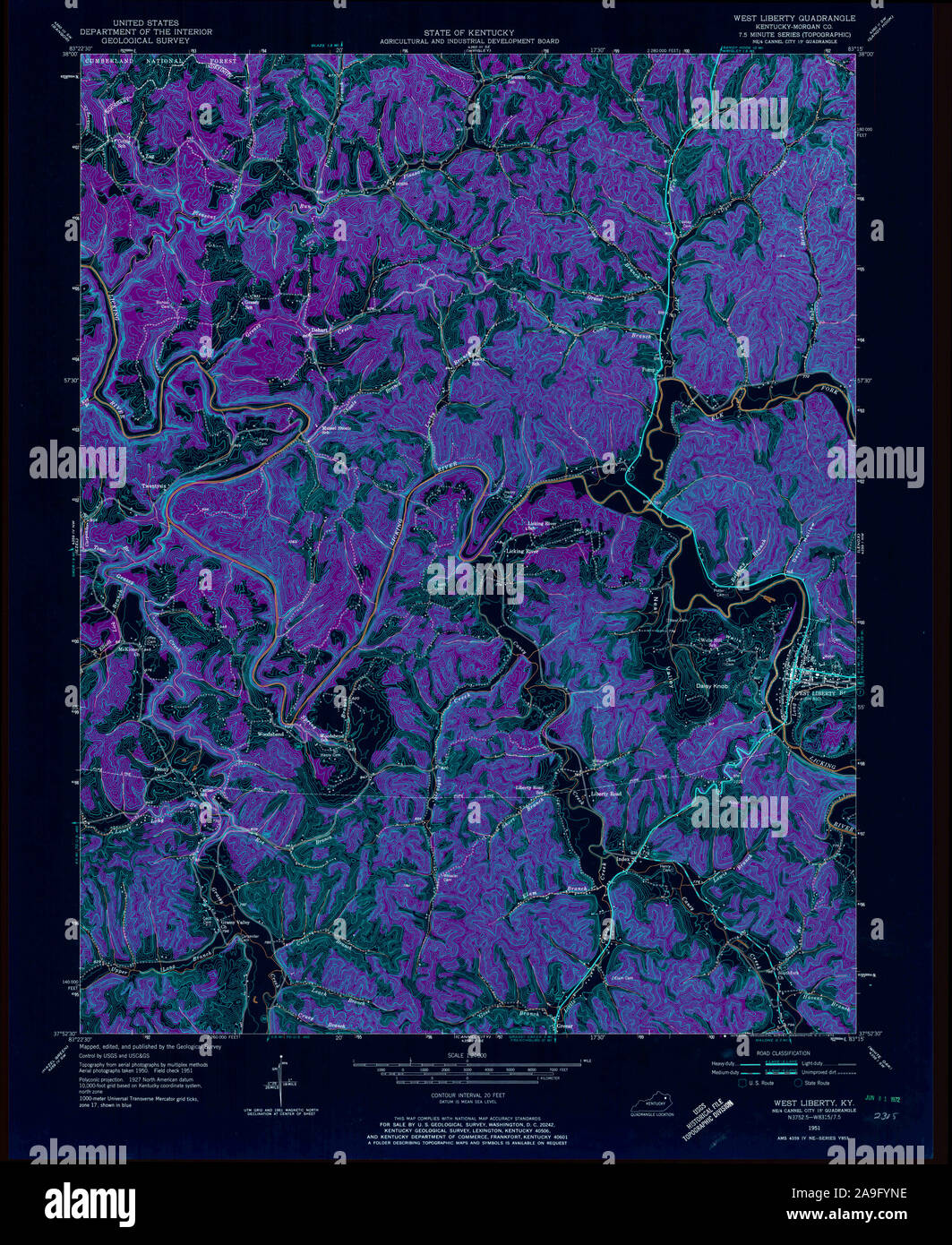 Liberty kentucky map hires stock photography and images Alamy