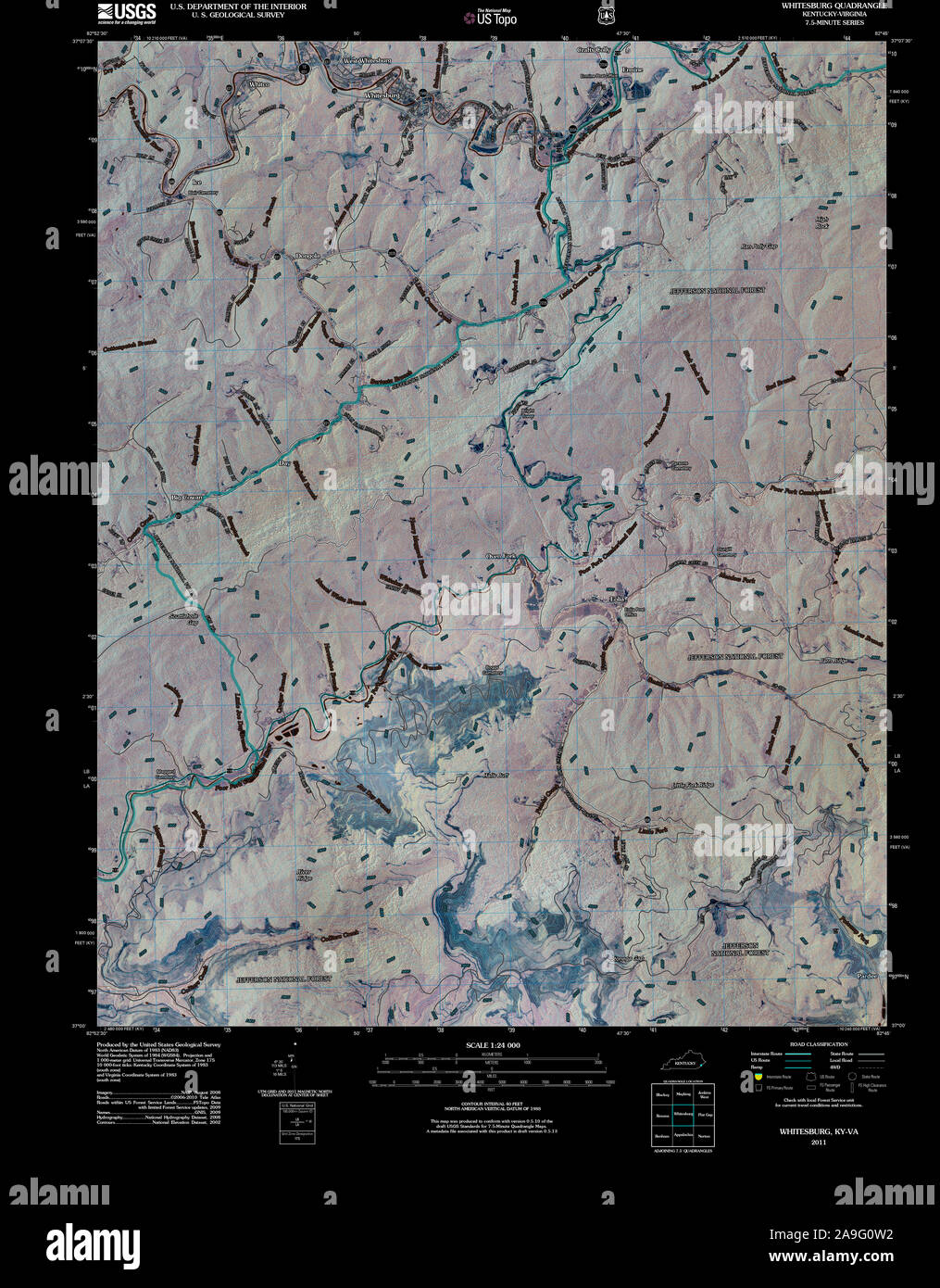 Map of whitesburg hires stock photography and images Alamy
