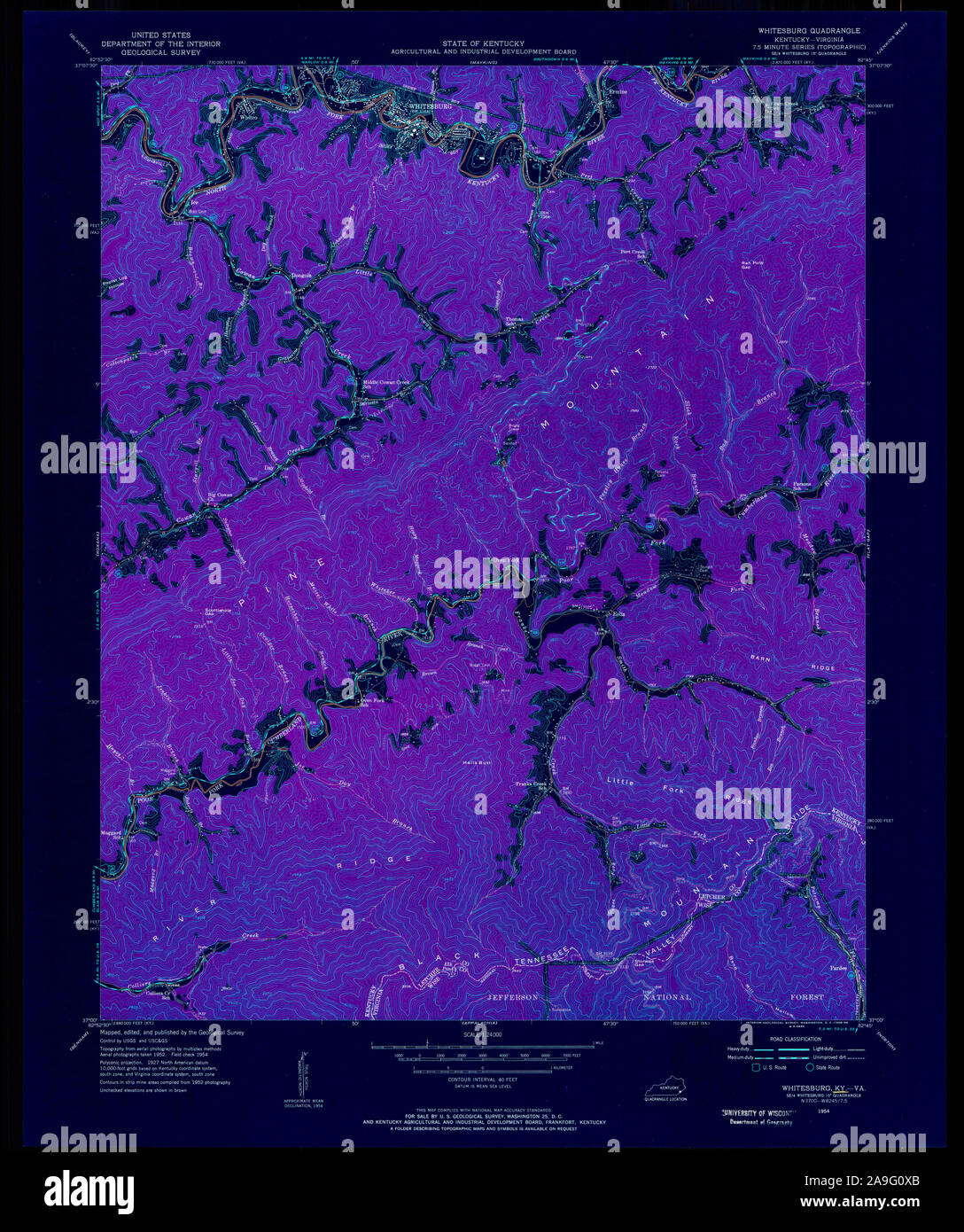 Map of whitesburg hires stock photography and images Alamy