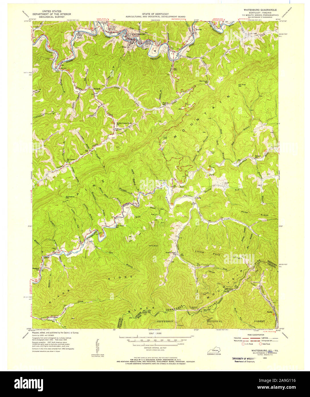 Whitesburg kentucky map hires stock photography and images Alamy