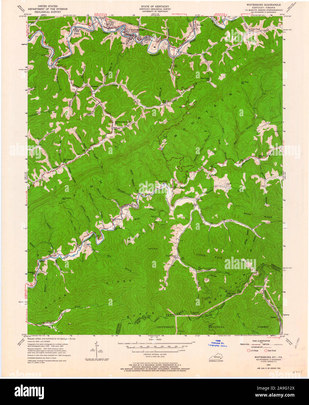 Whitesburg kentucky map hires stock photography and images Alamy