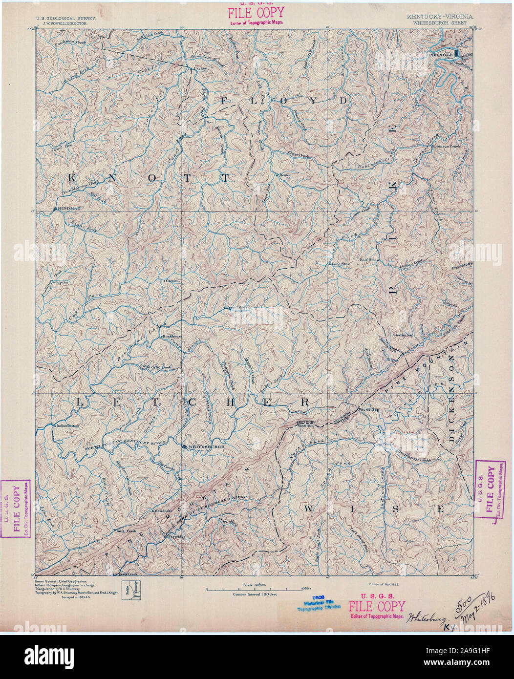 Whitesburg kentucky map hires stock photography and images Alamy