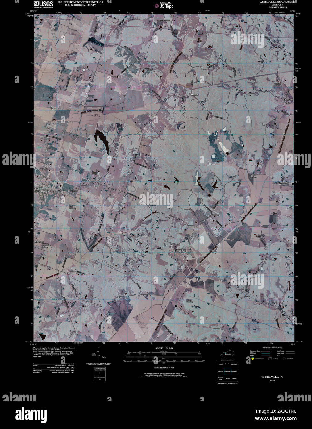 Whitesville map hires stock photography and images Alamy