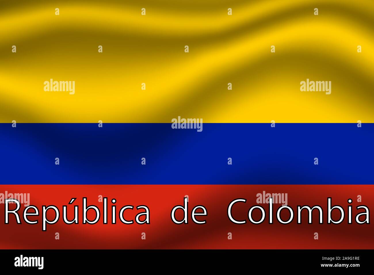 National flag of Republic of Colombia. original colors and proportion ...