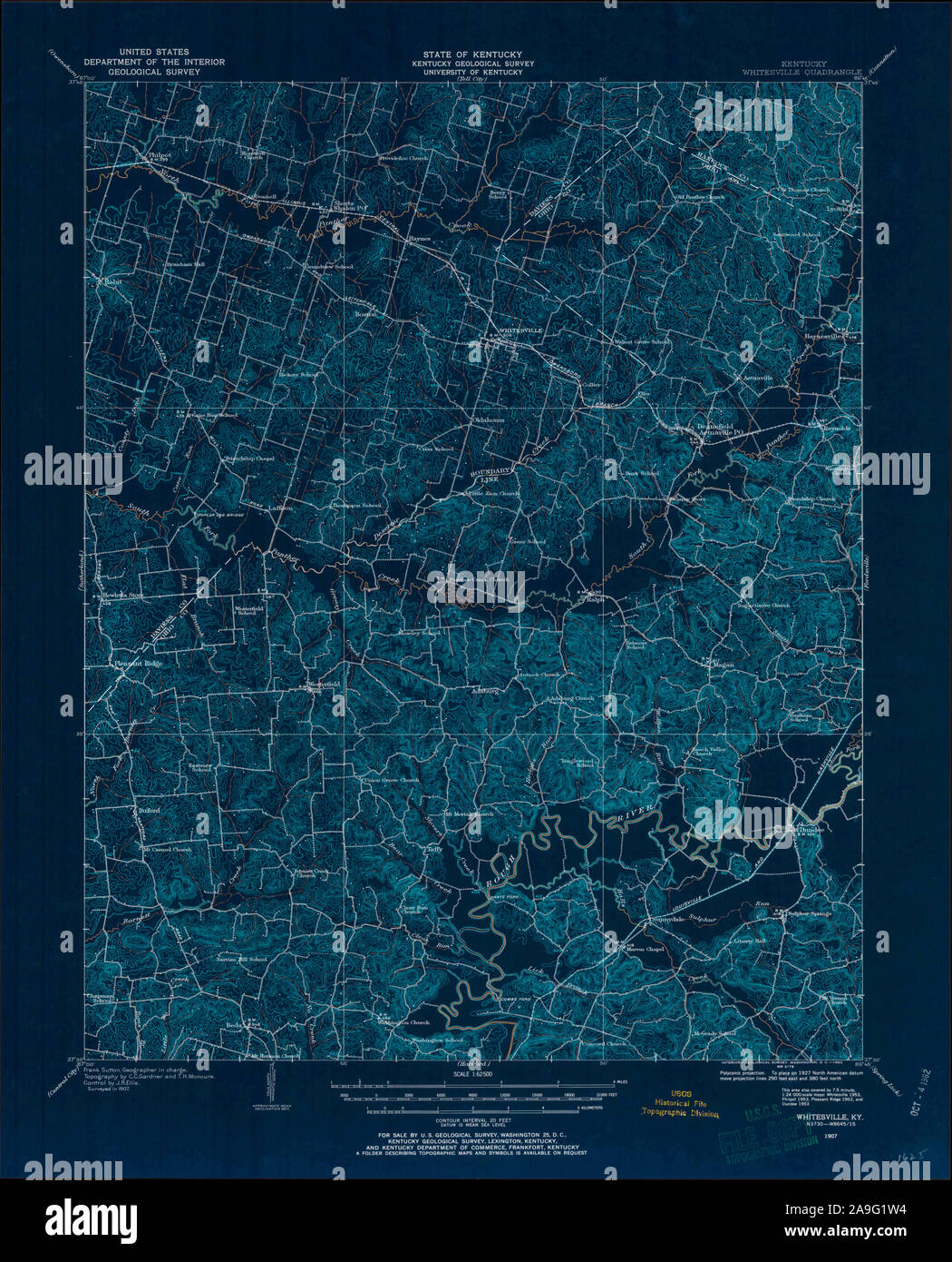 Whitesville map hires stock photography and images Alamy