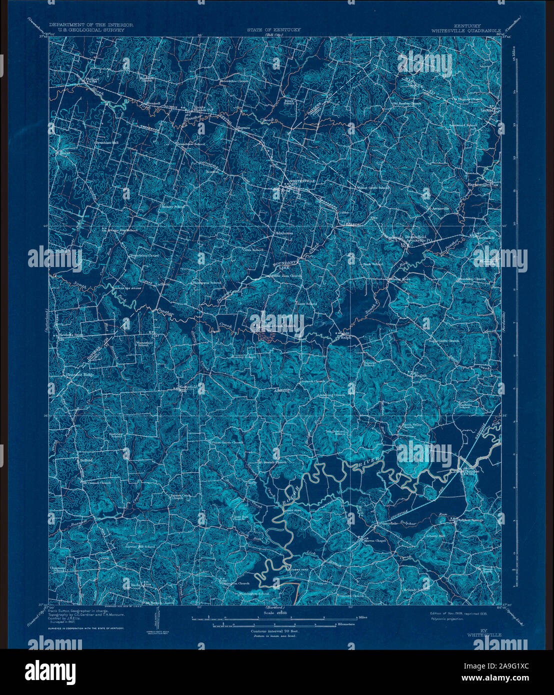 Whitesville map hires stock photography and images Alamy