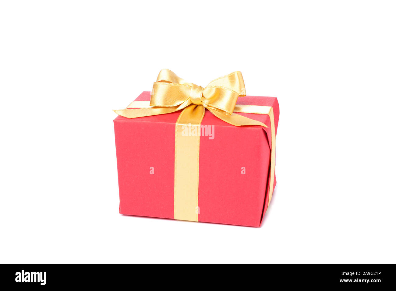 Beautiful gift box with bow isolated on white background Stock Photo ...
