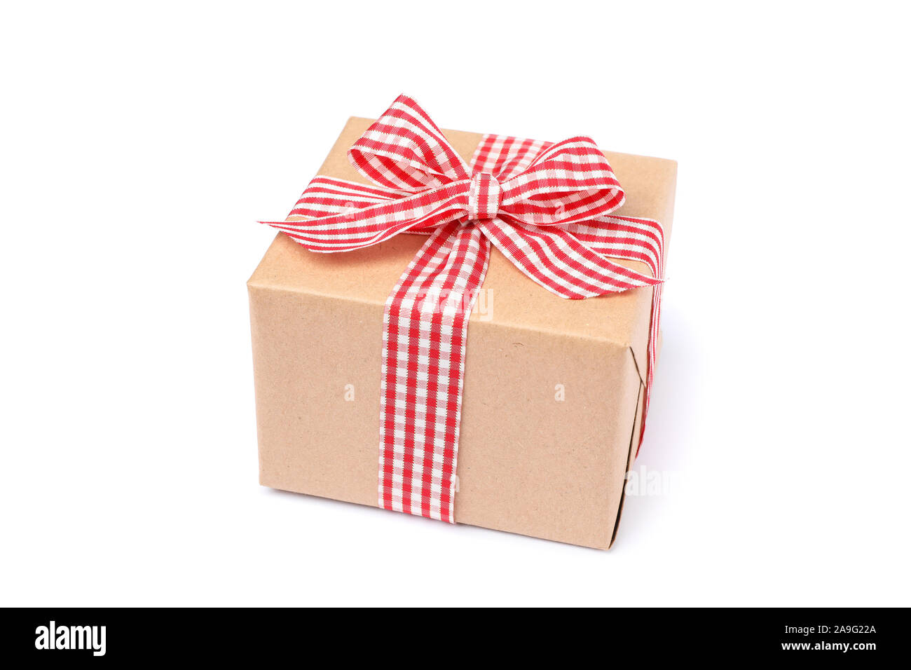 Beautiful gift box with bow isolated on white background Stock Photo ...
