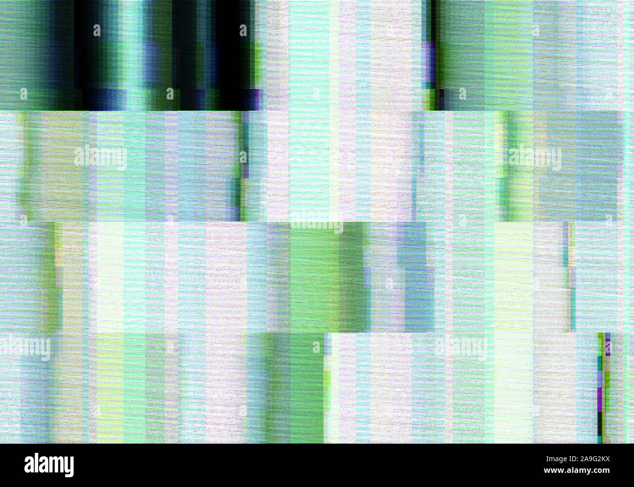 Abstract background with glitch scanlines Stock Photo