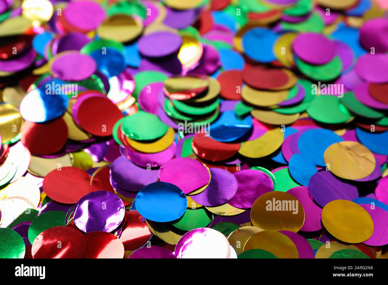 Multicolored glitter texture on whole background, space for text Stock Photo