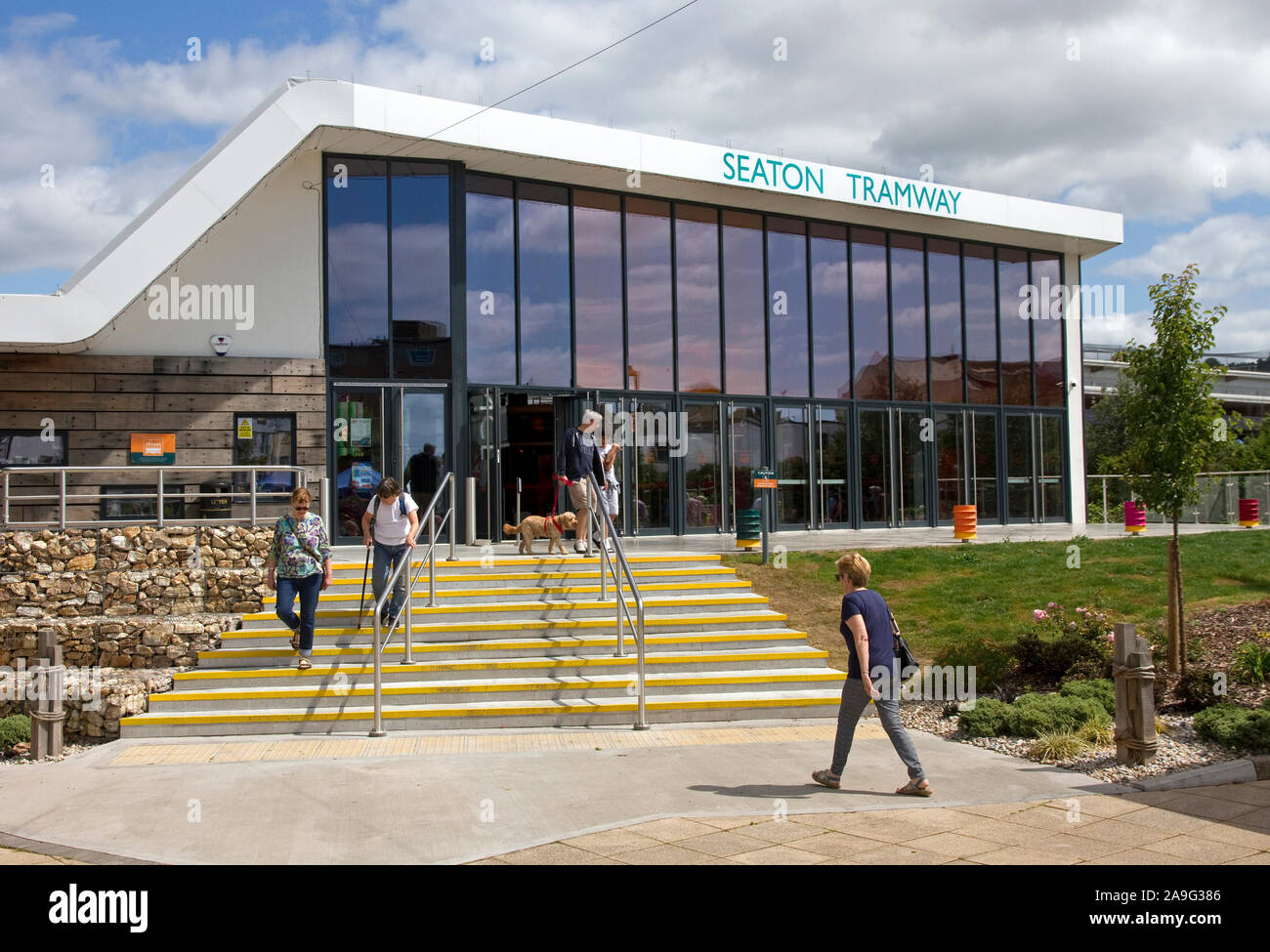 Seaton Tram Station, Harbour Road, Seaton, Devon, UK Stock Photo