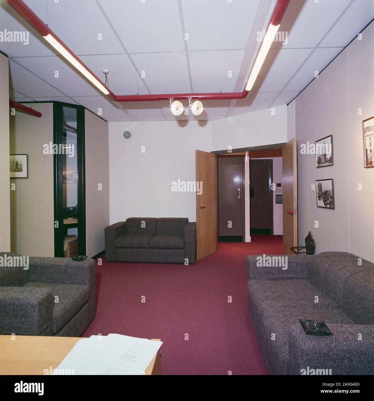 1982 Leeds Office interiors, West Yorkshire, Northern England, UK Stock Photo
