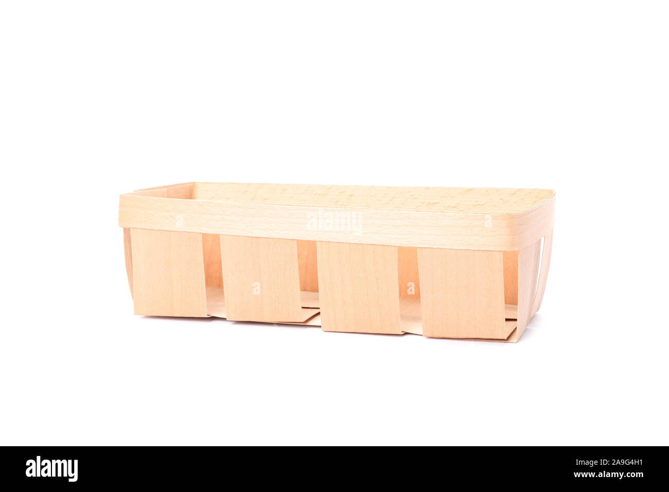 Eco - friendly food basket isolated on white background Stock Photo