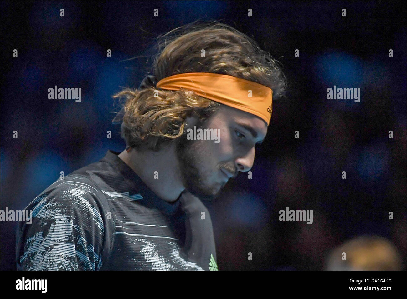 Londra, Italy, 15 Nov 2019, stefanos tsitsipas during Nitto ATP Final Rafael Nadal vs Stefanos Tsitsipas - Tennis Internationals - Credit: LPS/Roberto Zanettin/Alamy Live News Stock Photo
