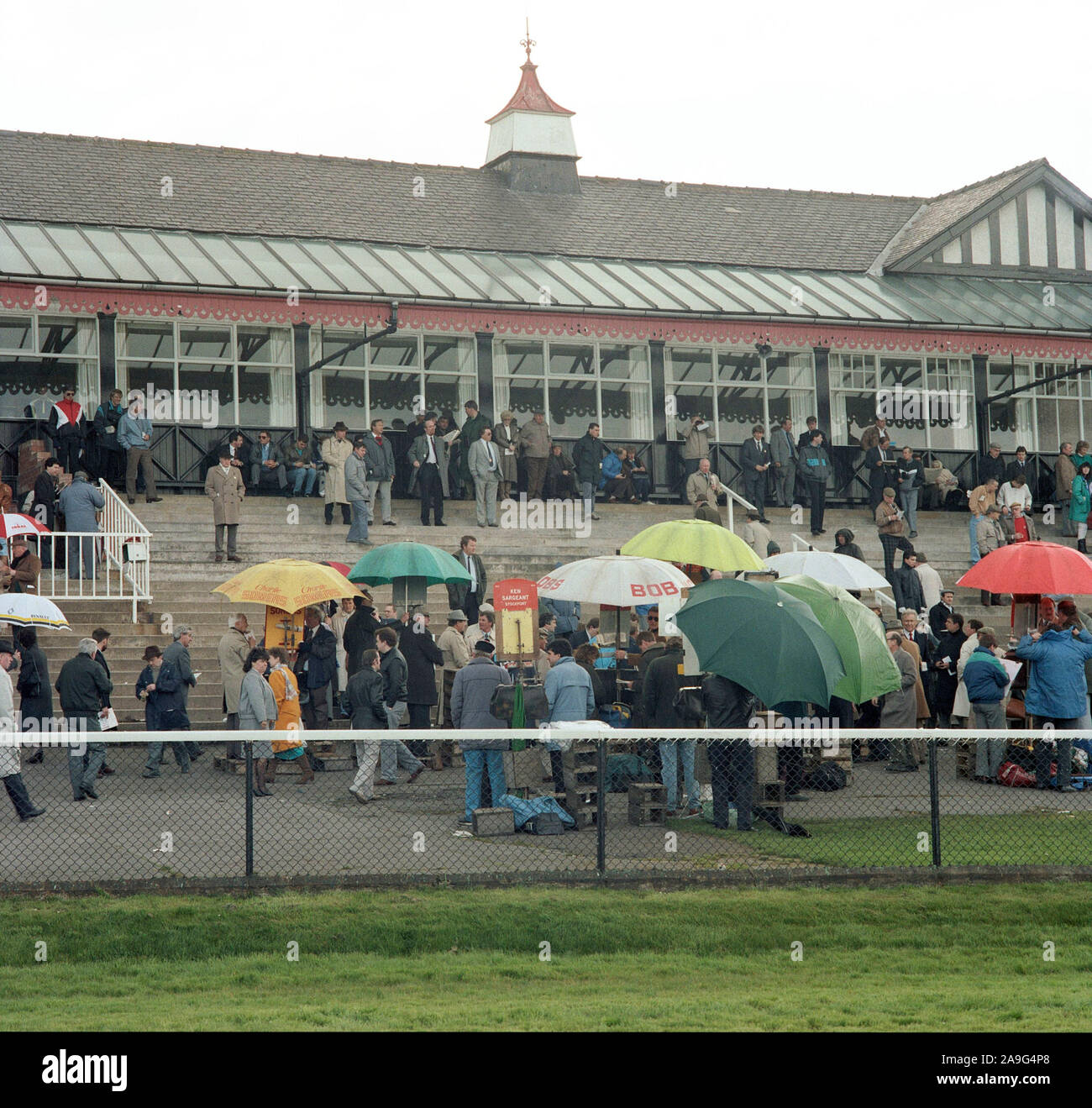 1989, Horse race meeting at Pontefract race track, West Yorkshire
