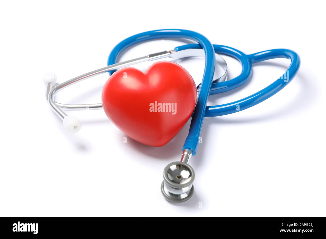 Stethoscope and red heart isolated on white background Stock Photo - Alamy