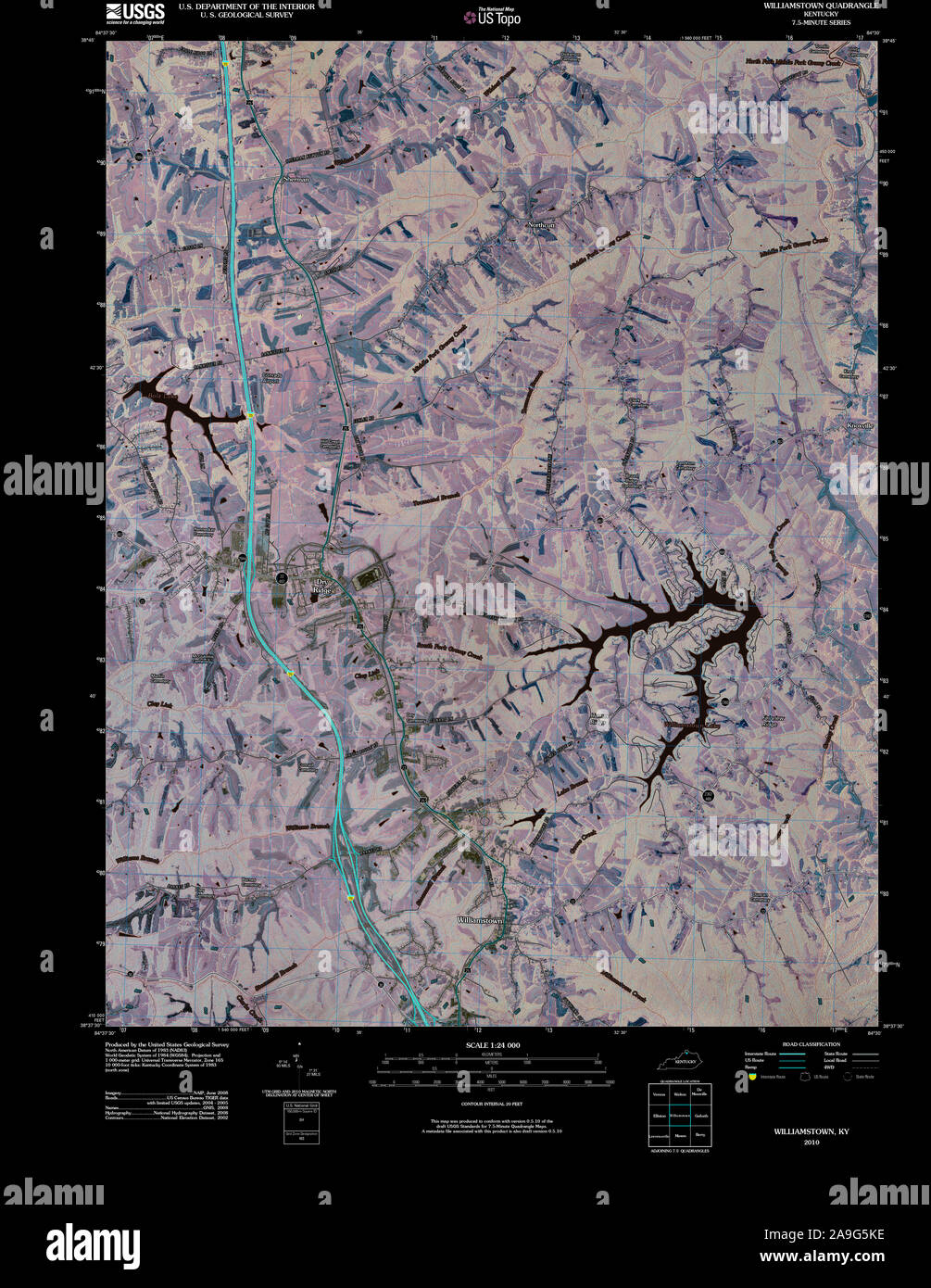 Williamstown kentucky map hires stock photography and images Alamy
