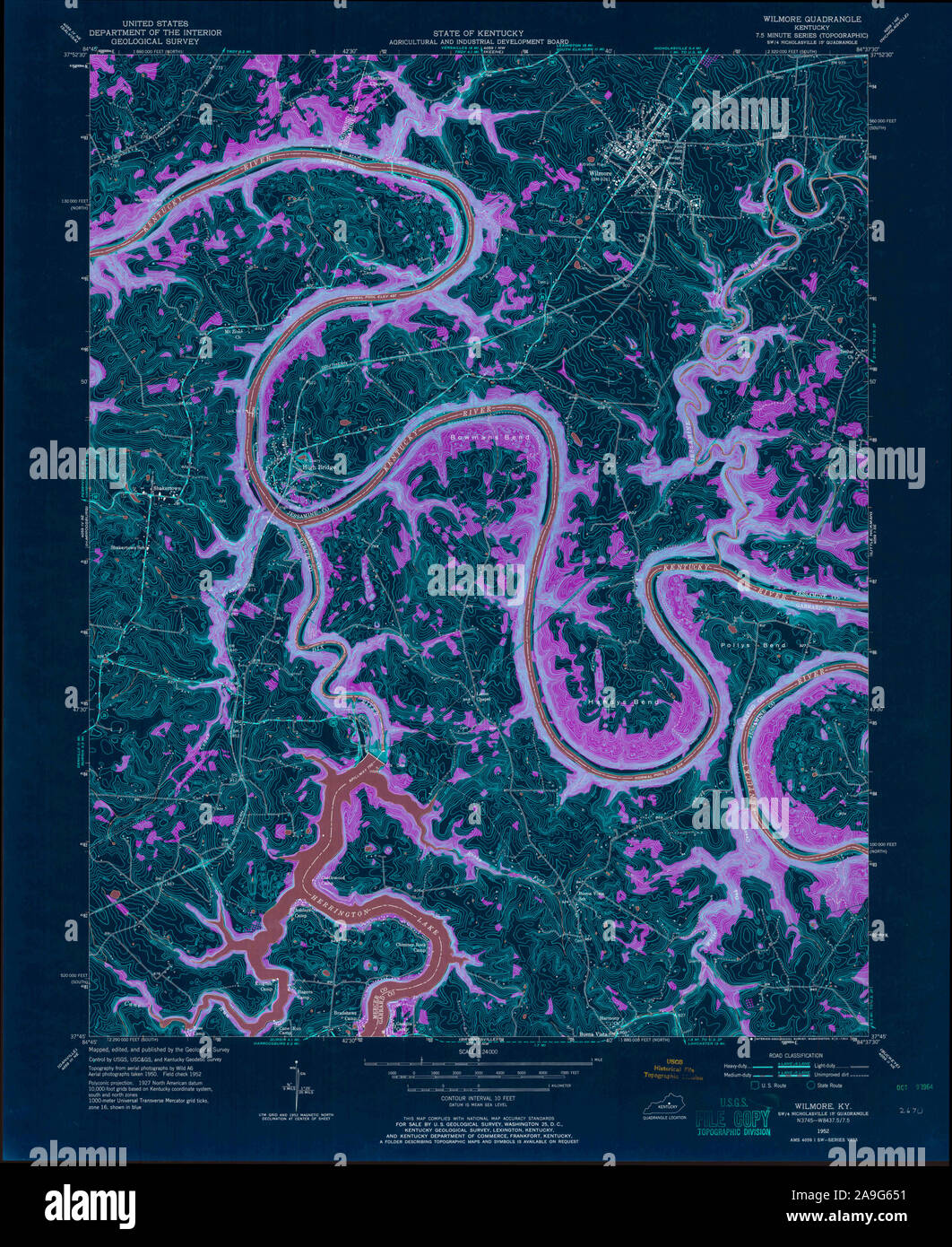 Map of wilmore kentucky hi-res stock photography and images - Alamy