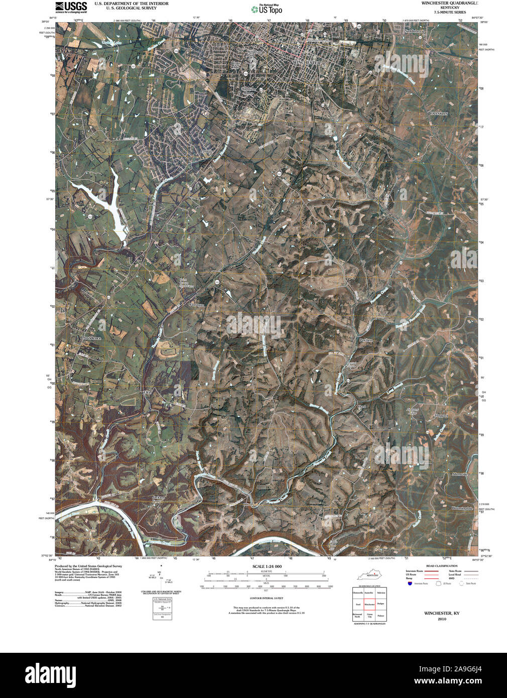 Winchester kentucky map hires stock photography and images Alamy