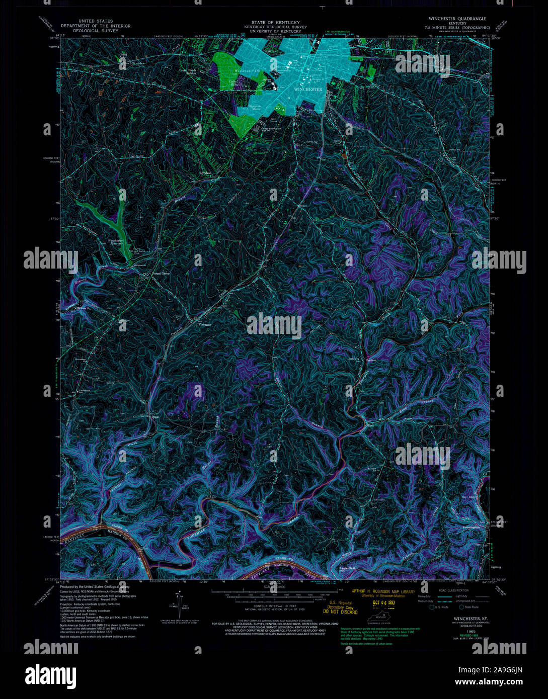 Winchester kentucky map hires stock photography and images Alamy