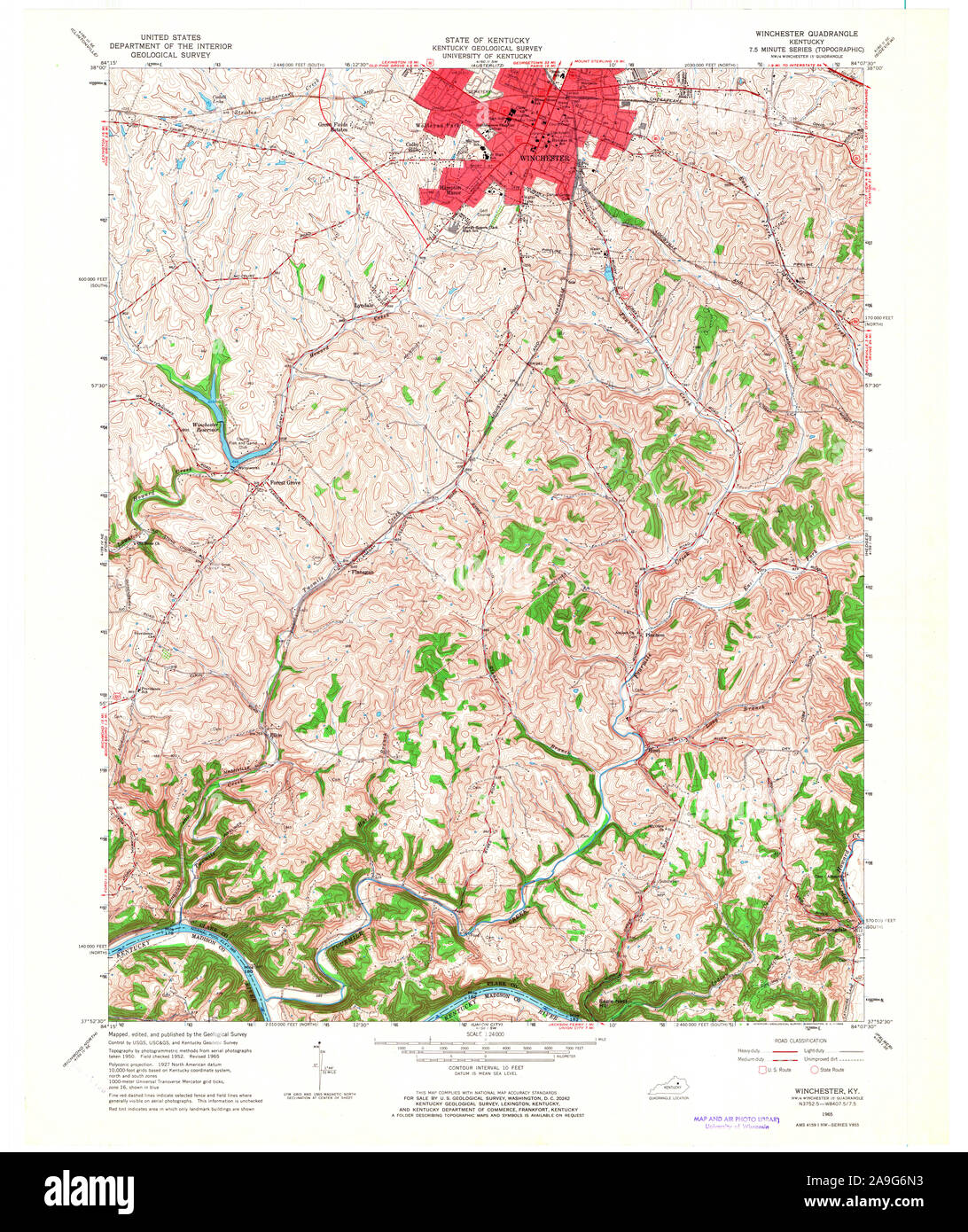 Map of winchester kentucky hires stock photography and images Alamy