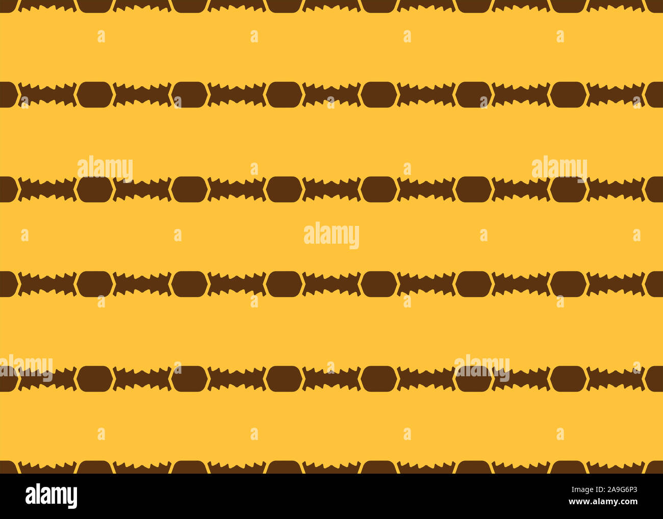 Seamless geometric pattern design illustration. In yellow and brown ...