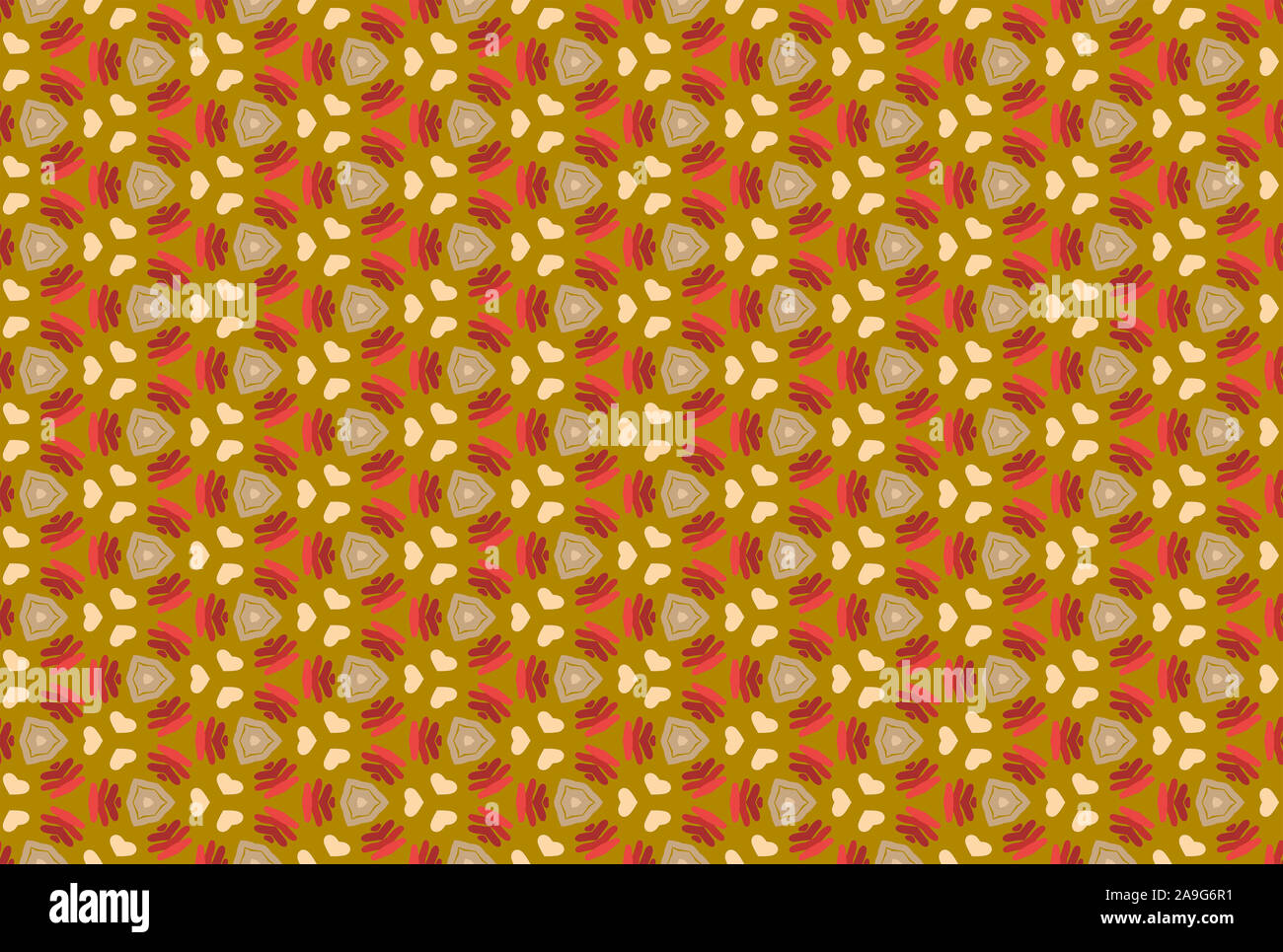 Seamless geometric pattern design illustration. In brown and red colors ...