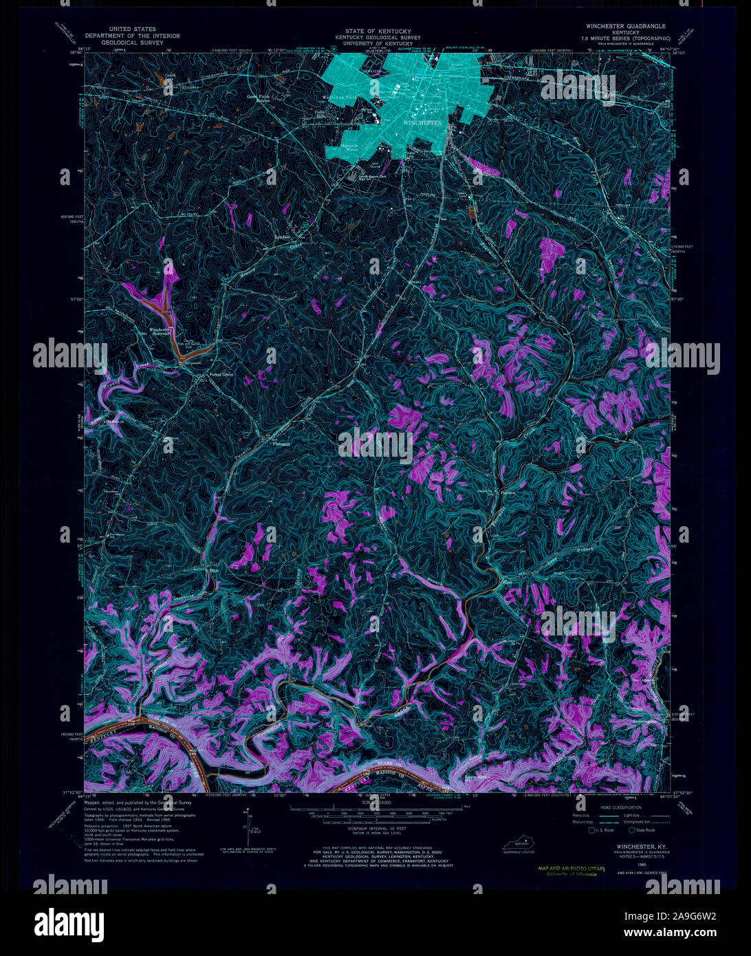 Winchester kentucky map hires stock photography and images Alamy