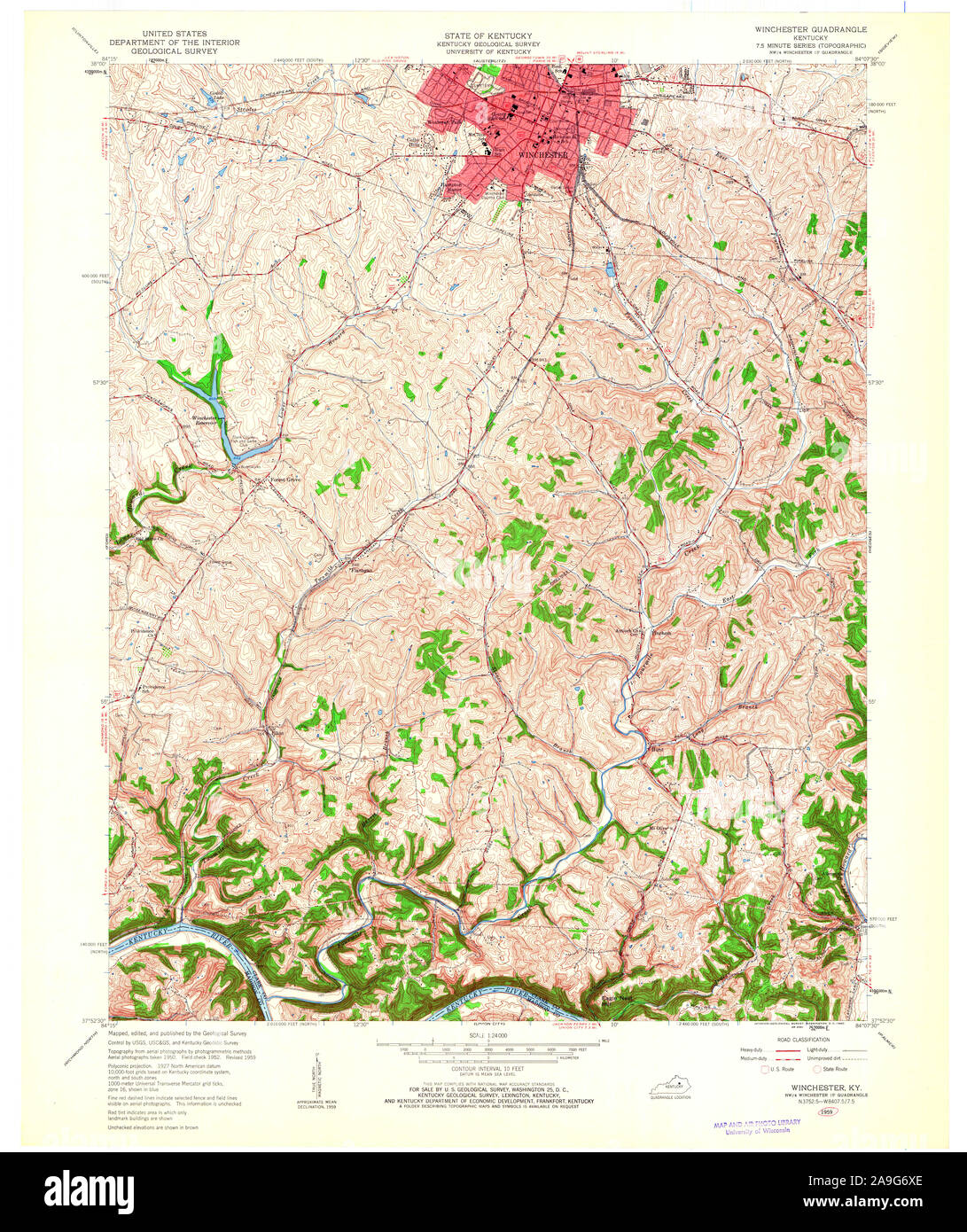 Winchester kentucky map hires stock photography and images Alamy