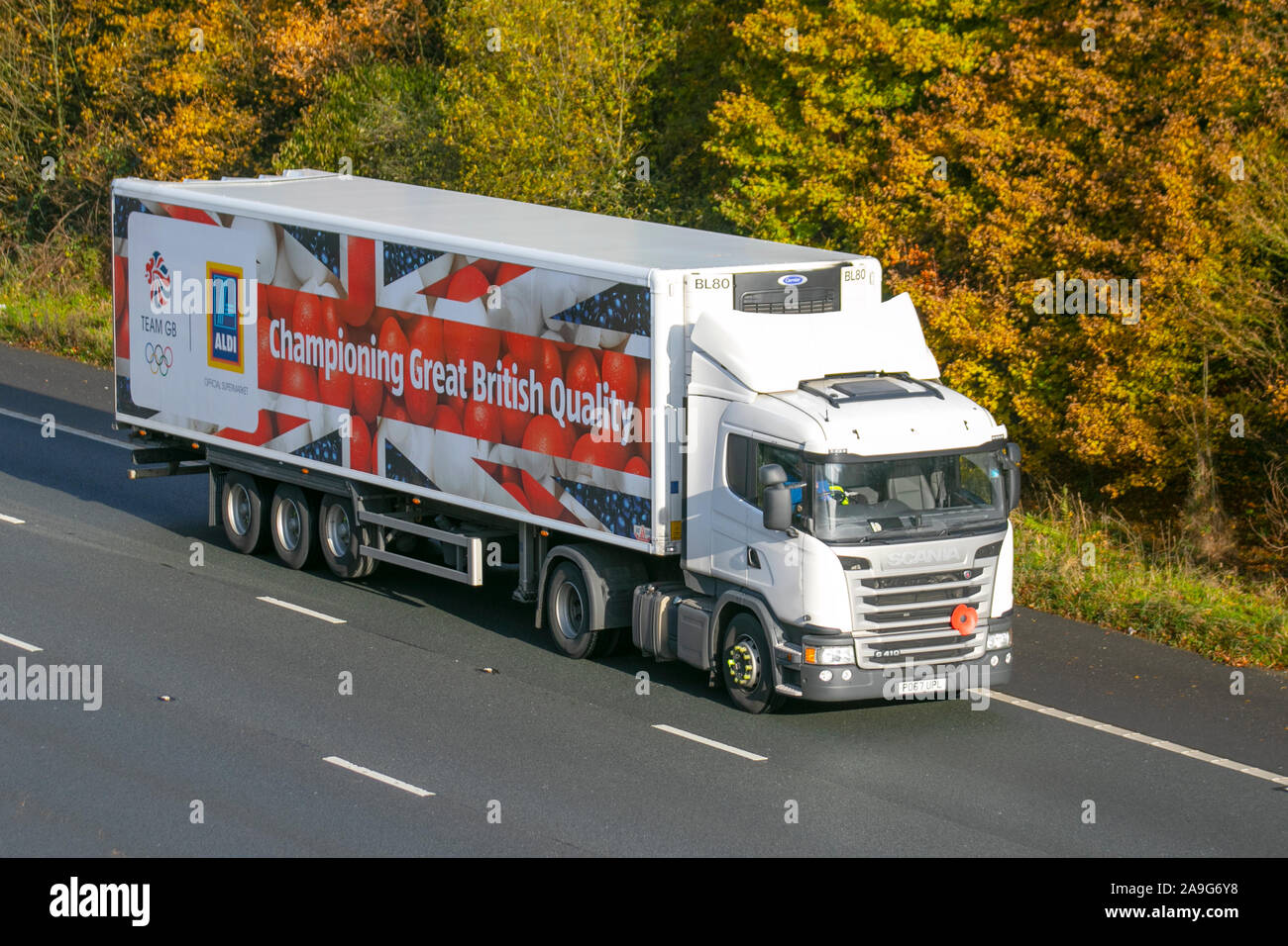 ALDI supermarket Haulage delivery trucks, lorry, transportation, truck