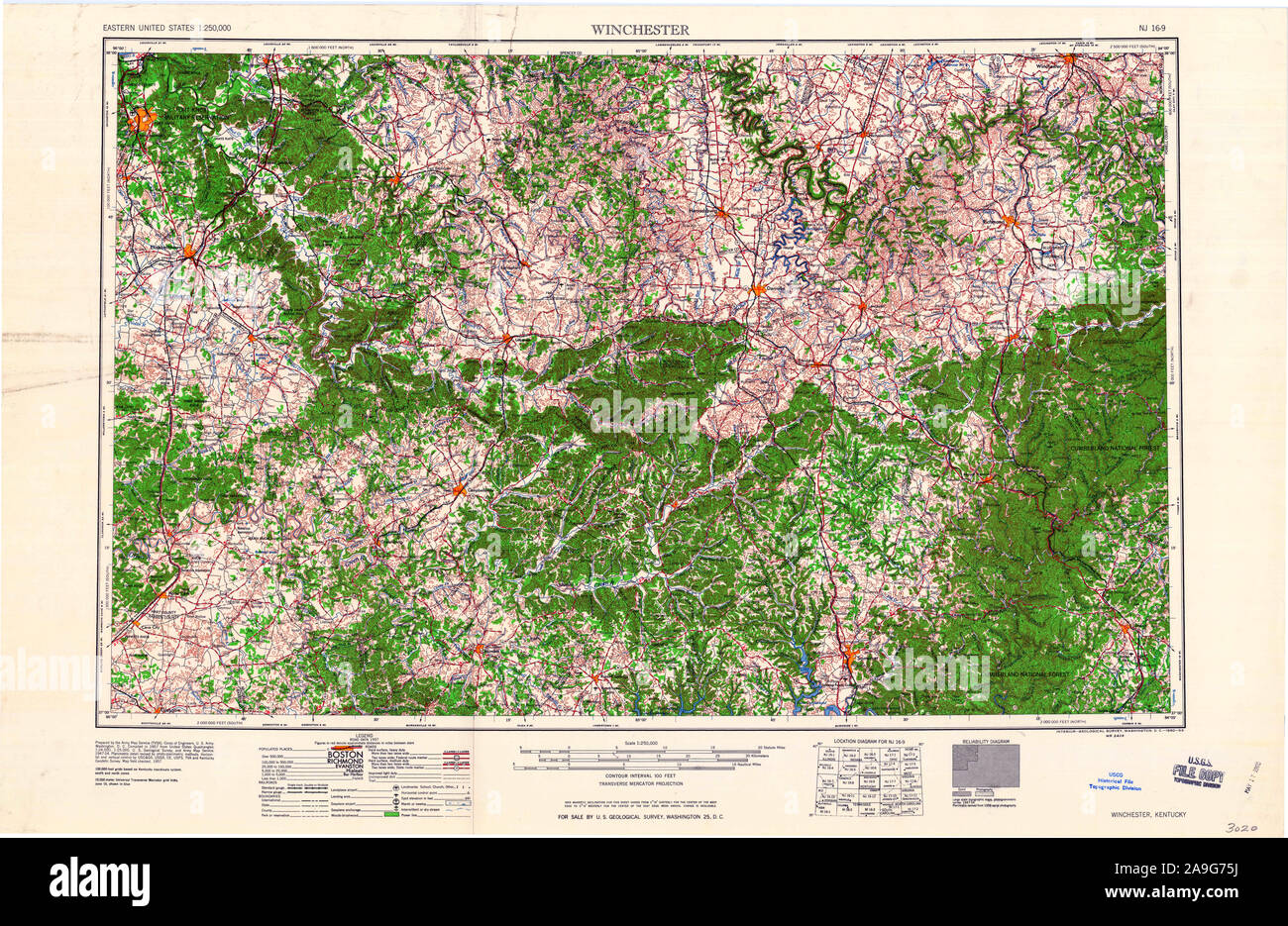 Winchester kentucky map hires stock photography and images Alamy