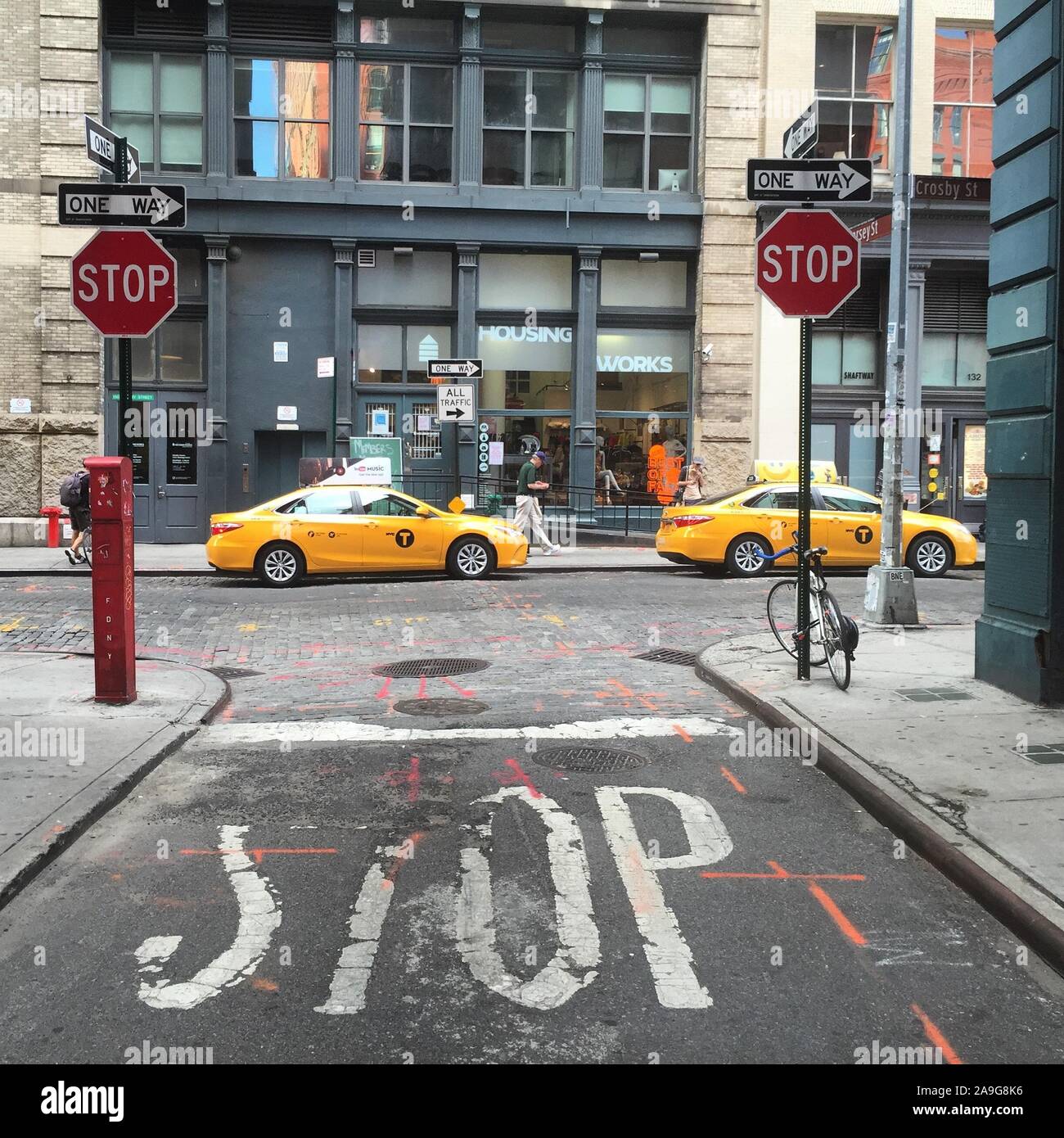 Manhattan street view, New York City, USA Stock Photo - Alamy