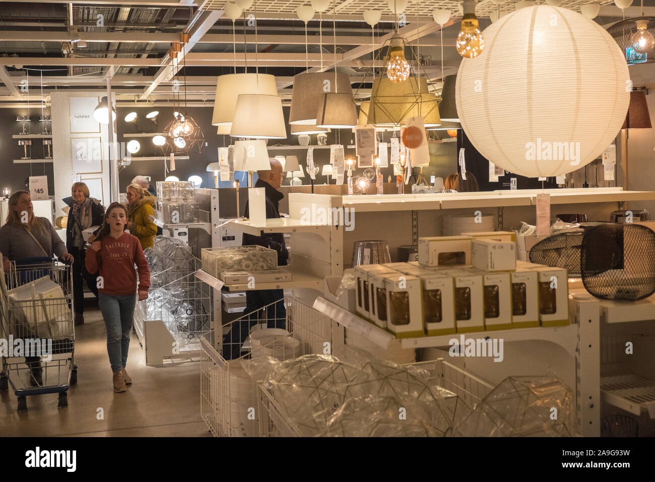 Lights Lighting At Huge Warehouse Mega Store Ikea Swedish Sweden