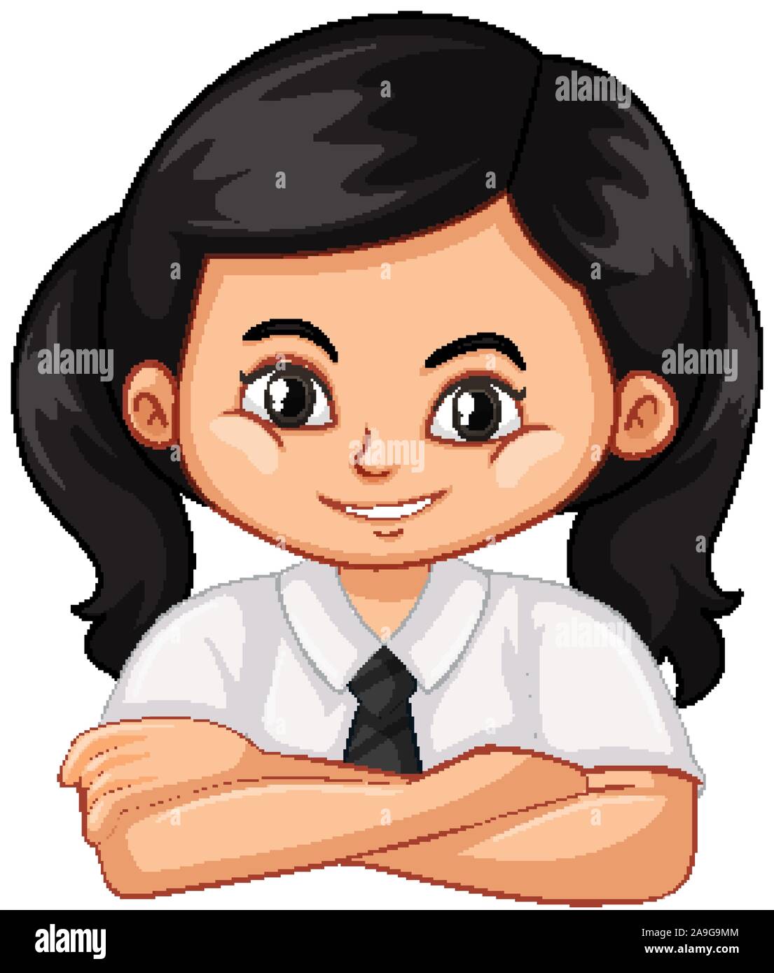 One happy girl with big smile illustration Stock Vector Image & Art - Alamy