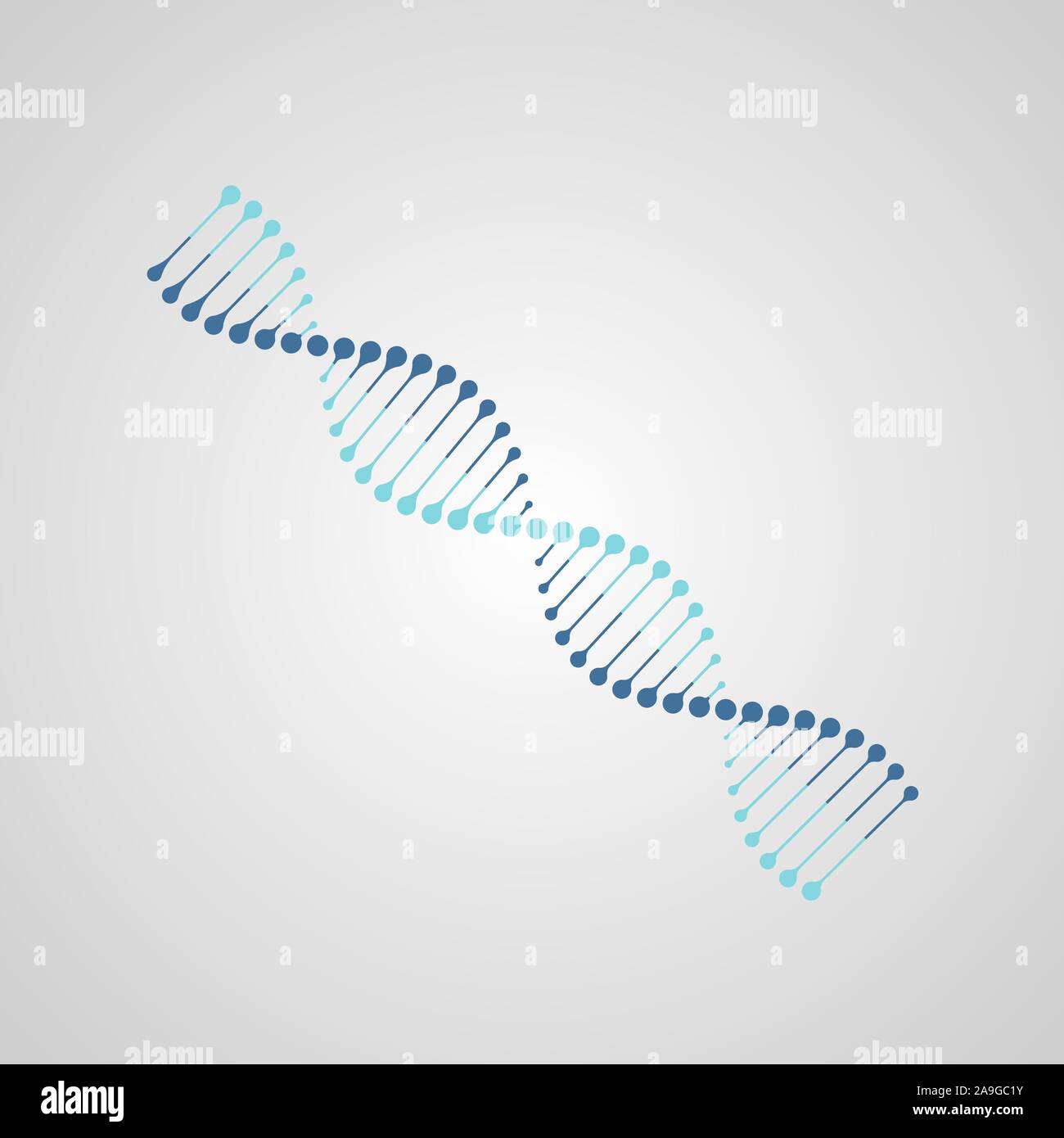 Dna icon isolated on grey background. Vector Stock Vector