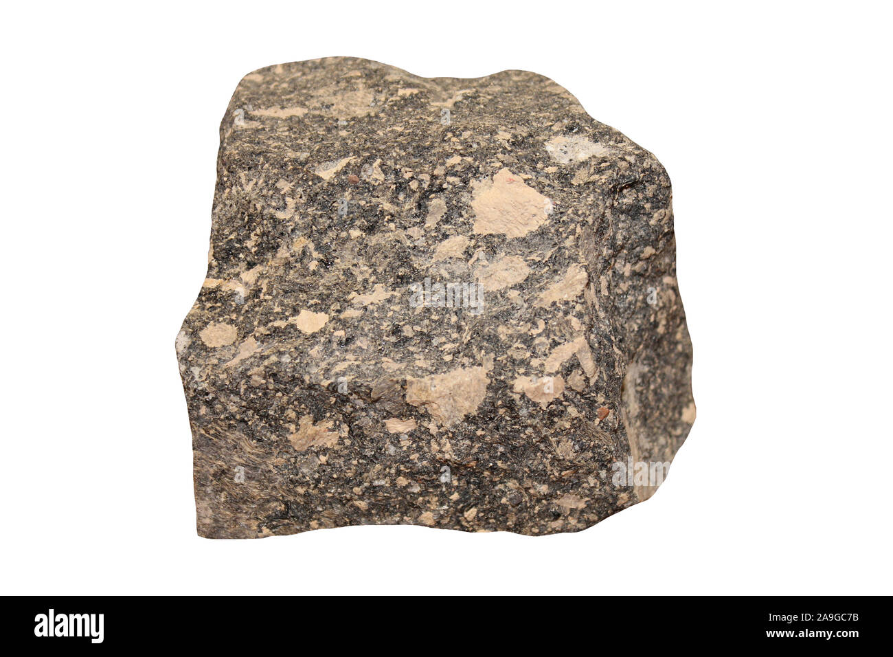 Brecciated Rhyolite - Waiora Formation, Wairakei, New Zealand Stock Photo