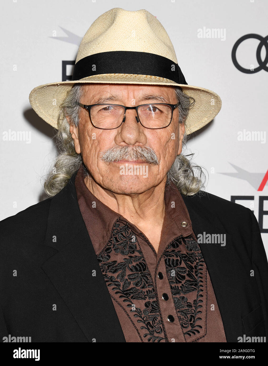 HOLLYWOOD, CA - NOVEMBER 14: Edward James Olmos attends the 'Queen & Slim' Premiere at AFI FEST 2019 presented by Audi at the TCL Chinese Theatre on November 14, 2019 in Hollywood, California. Stock Photo