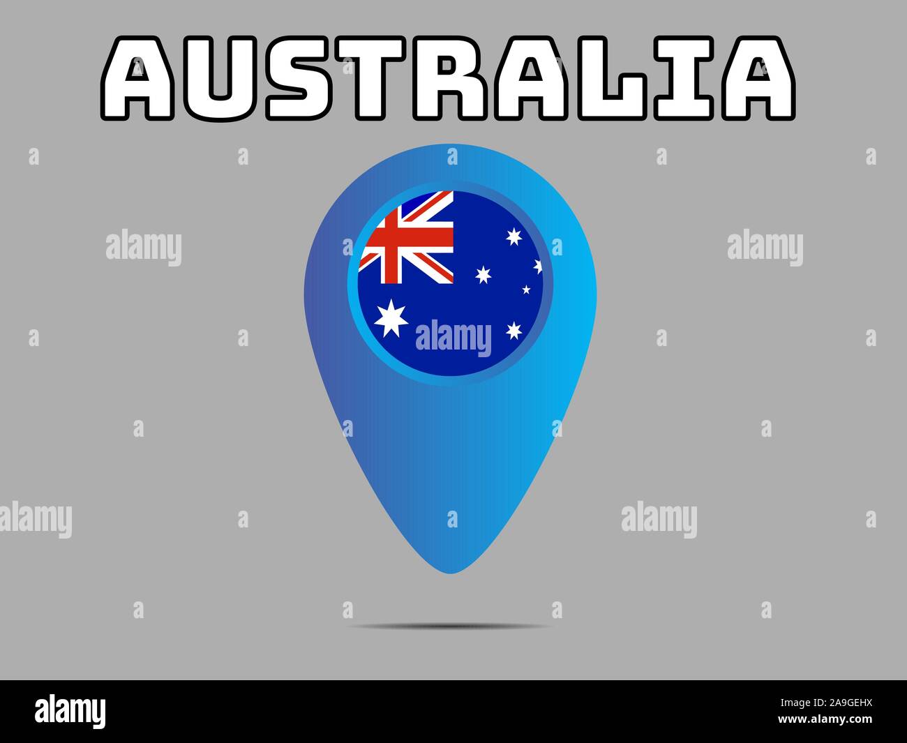 National flag of Commonwealth of Australia. original colors and ...