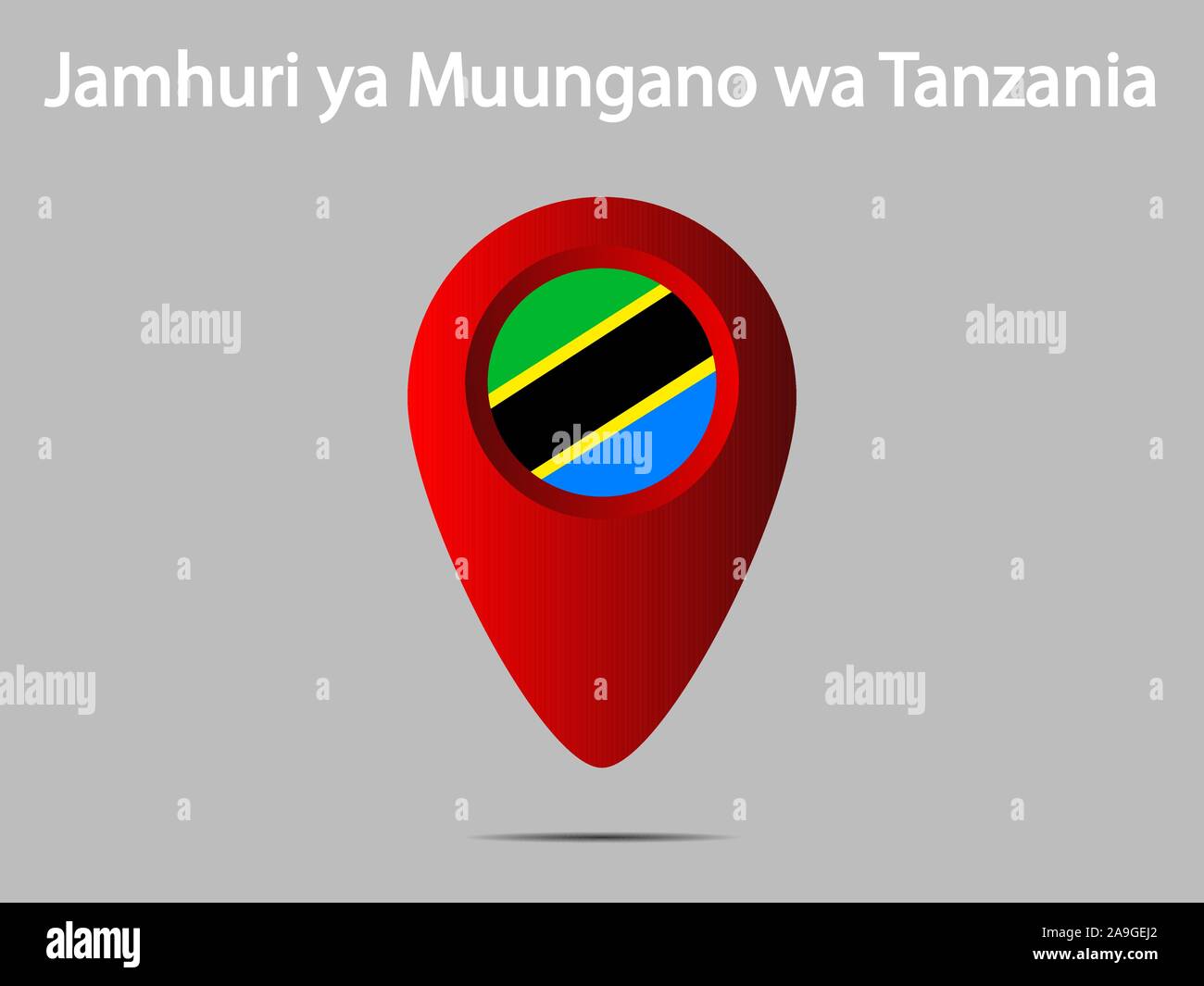 Beautiful national flag of United Republic of Tanzania, original colors ...