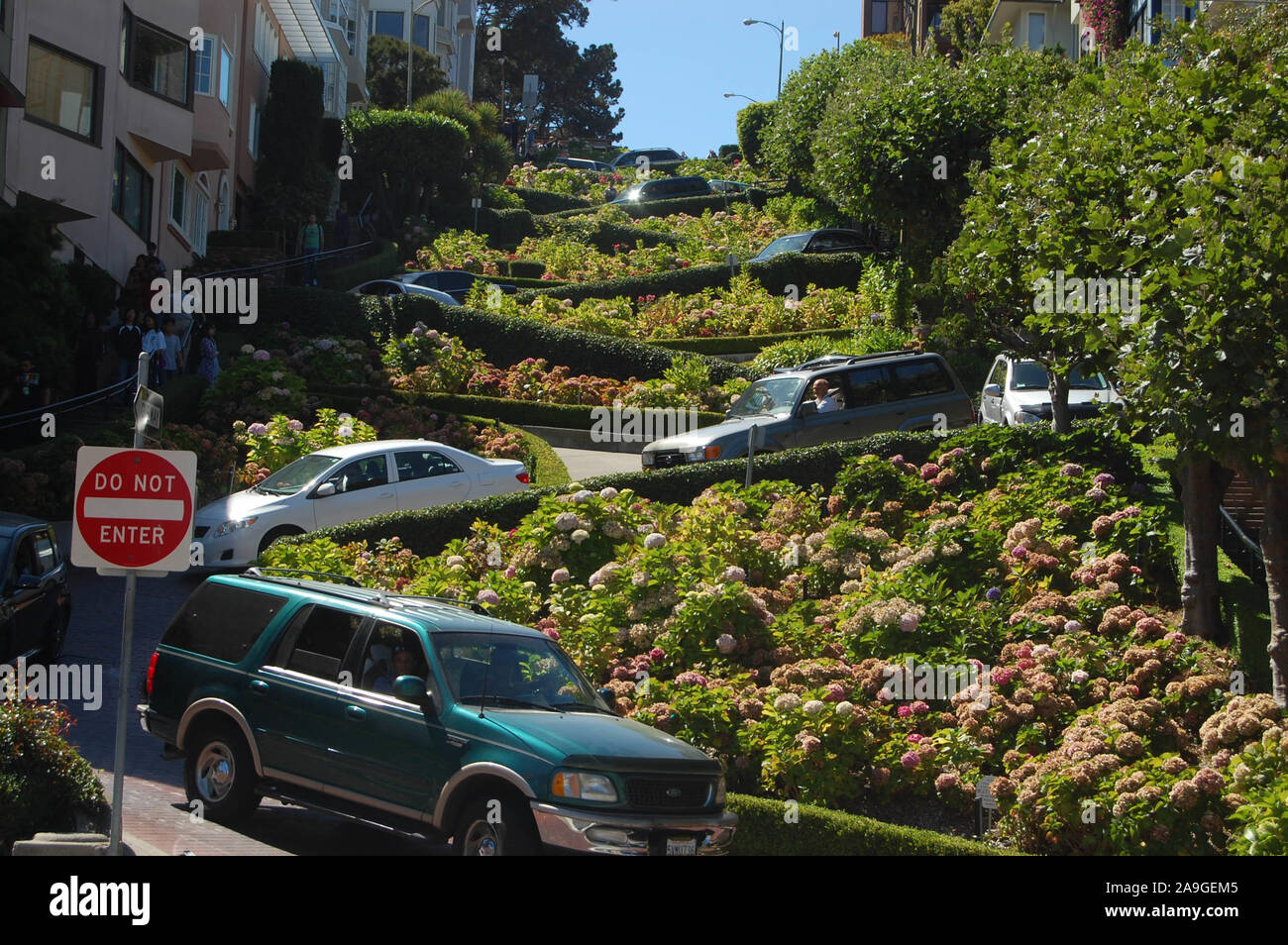Crooked Street in San Francisco street Lombard Street Stock Photo Alamy