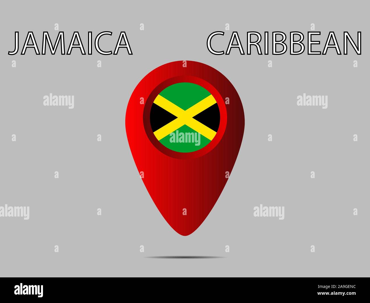National flag of Jamaica . original colors and proportion. Simply