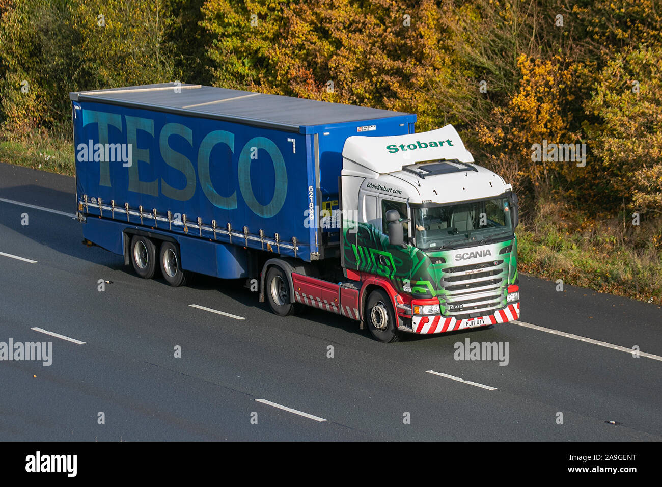 Tesco food truck, Haulage grocery delivery trucks, lorry, transportation, truck, cargo, Eddie