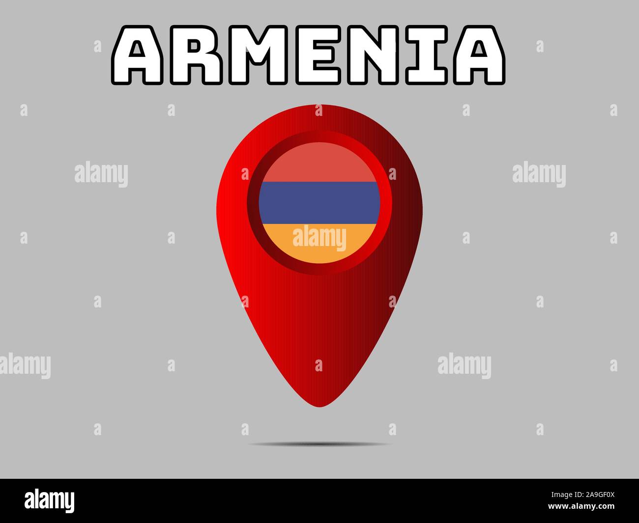 National flag of Republic of Armenia. original colors and proportion