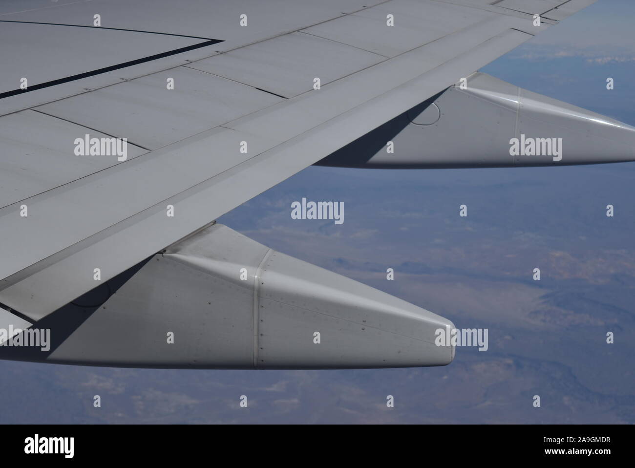 view from the window of the plane Stock Photo