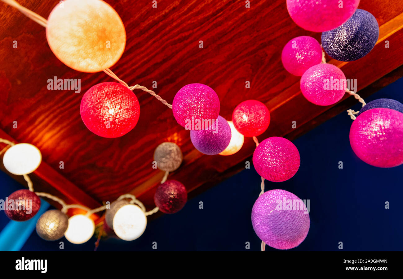 Christmas light decoration at Christmas Market at Town Hall new Stock