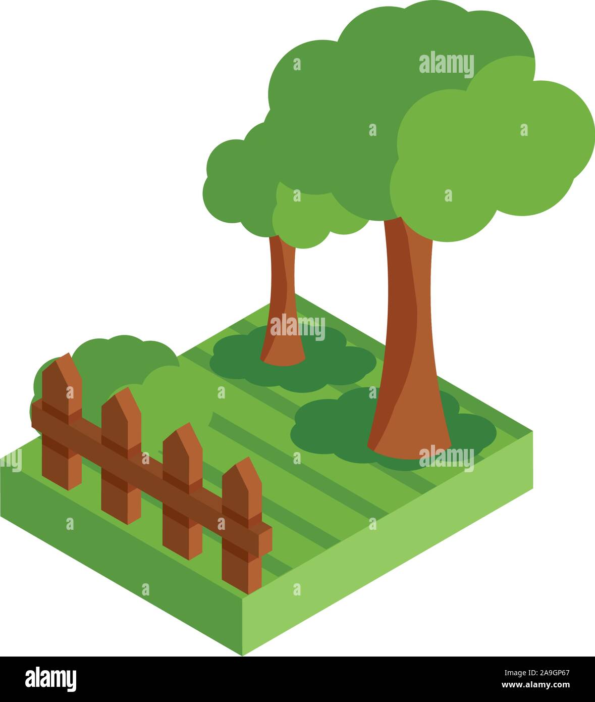 tree and plants on white background vector illustration design Stock ...