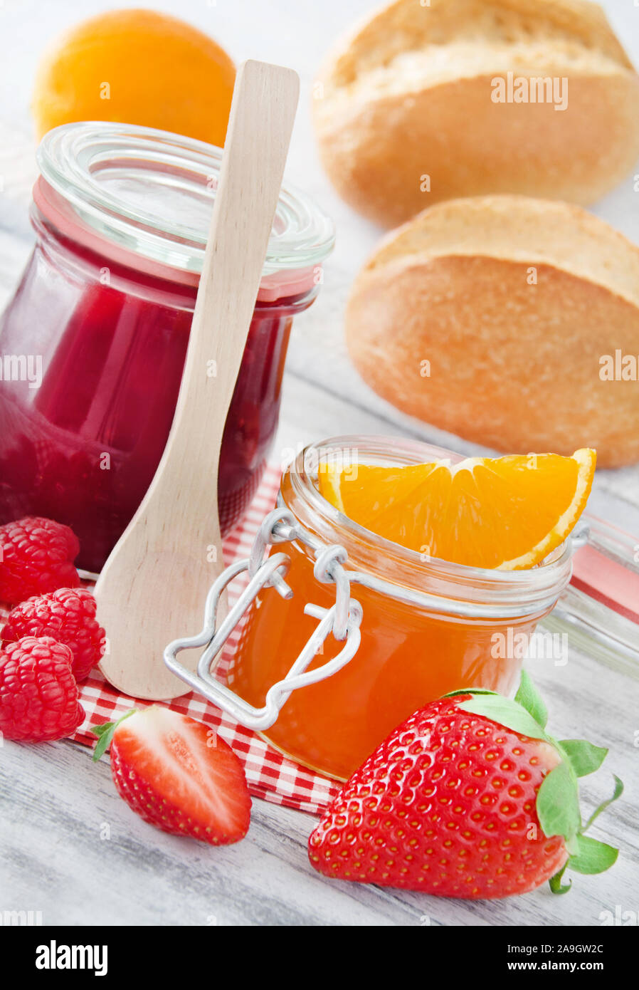 Breakfast marmalade and jam Stock Photo Alamy
