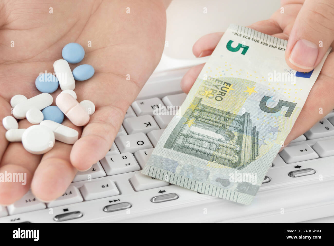 Medicaments and Euro Stock Photo