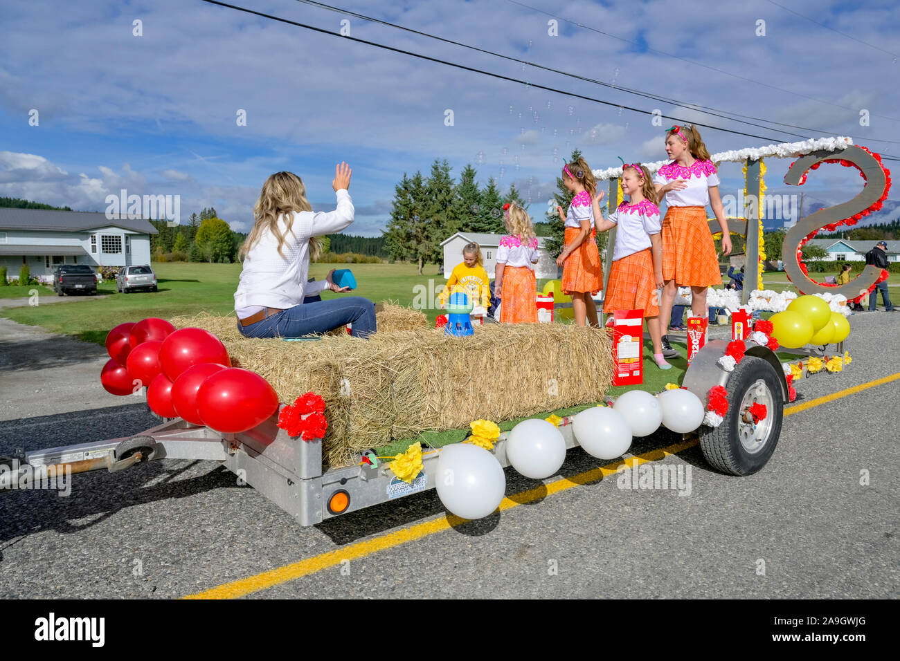 Fall Fair Parade, Jaffray, East Kootenays, British Columbia, Canada Stock Photo